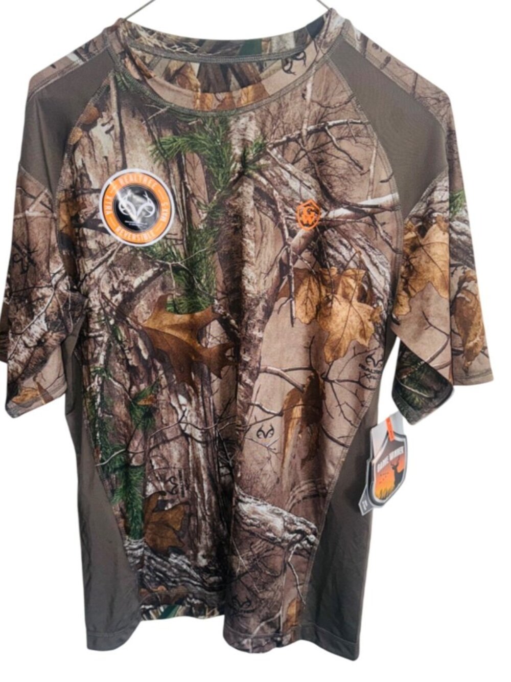 NWT Game Winner Mens Realtree Max-5 Camo Short SlveShirt Hunting Dri Fit Men S